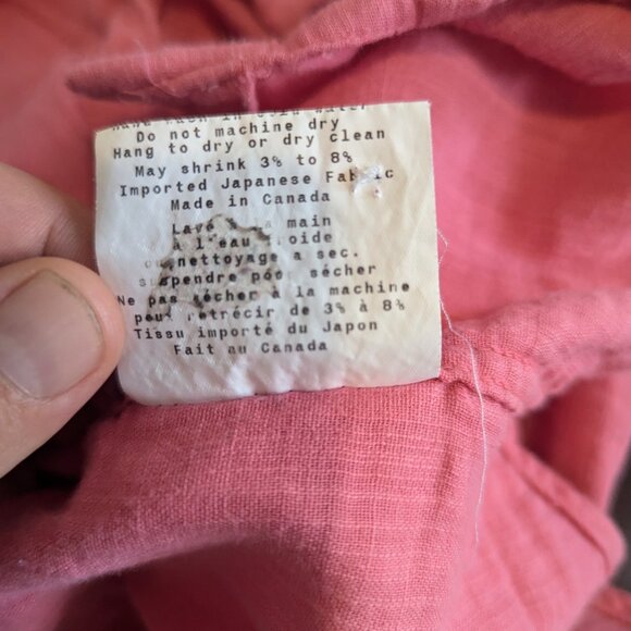 NAKED & FAMOUS - Pink cotton short sleeve shirt - Sz XL - Picture 7 of 7